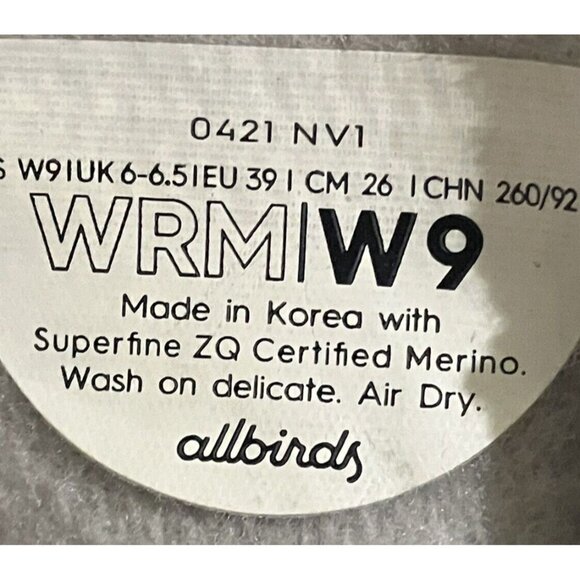 Allbirds wool dapple Womens size  9 grey casual sneakers shoes - Picture 7 of 7